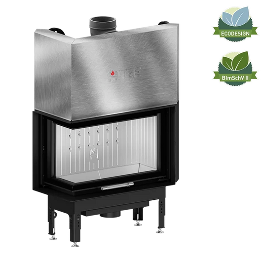 Șemineu Hitze HST68X43.LG 13,2 kW Sticlă laterală stânga, Ghilotină