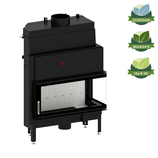 Termoșemineu ALBERO 21 kW AQUASYSTEM - Ușă dreapta ALAQS 90x41.R-D