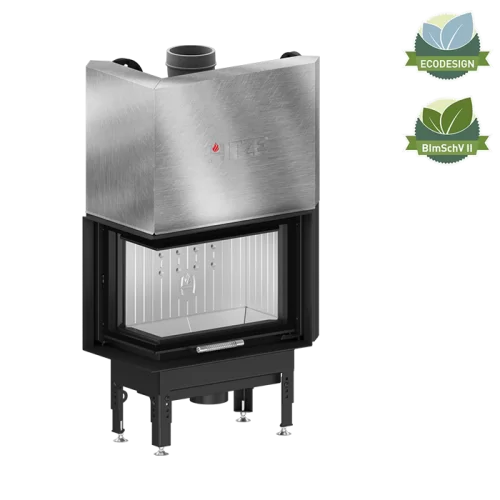Șemineu Hitze HST54X39.LG 11,2 kW Sticlă laterală stânga, Ghilotină