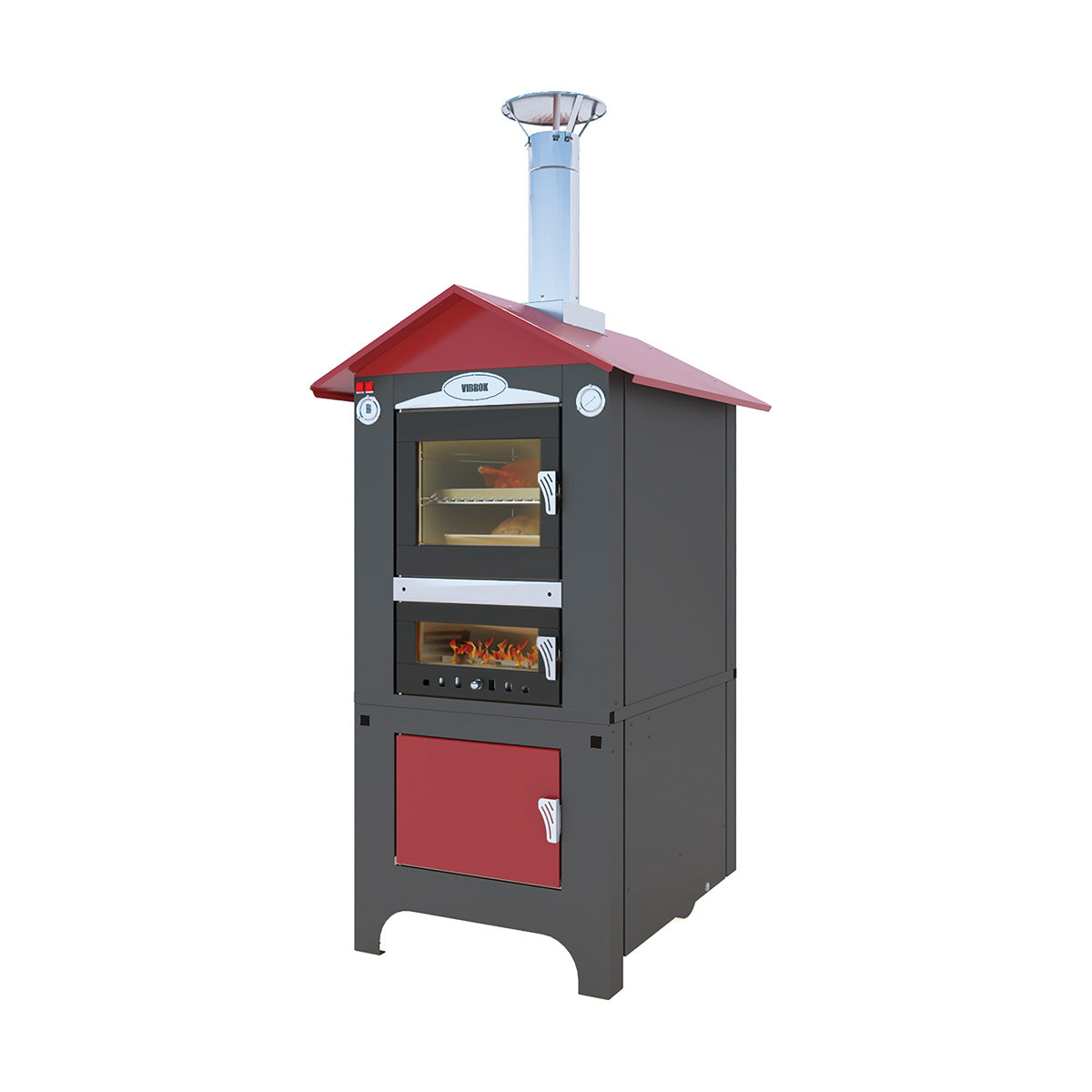 Cuptor de grădină pe lemne pentru pizza și pâine | Vibrok