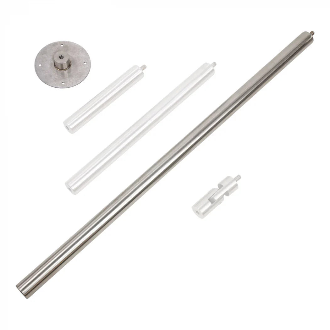 Șemineu pe bioetanol Halifax din oțel periat – 60 cm lățime, montat pe tavan