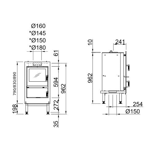 Focar semineu Spartherm Renova C-44