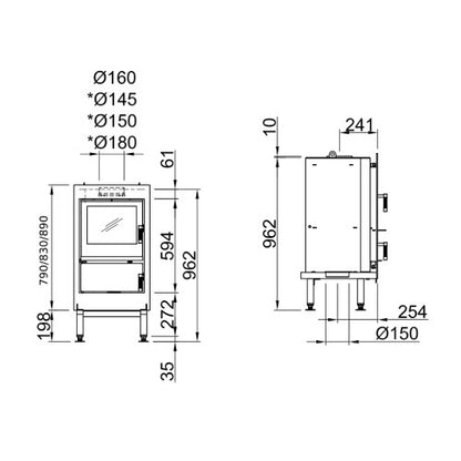 Focar semineu Spartherm Renova C-44