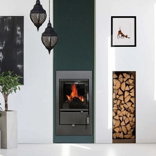 Insert de poêle en faïence Spartherm Renova Cs-50 charnière de porte gauche
