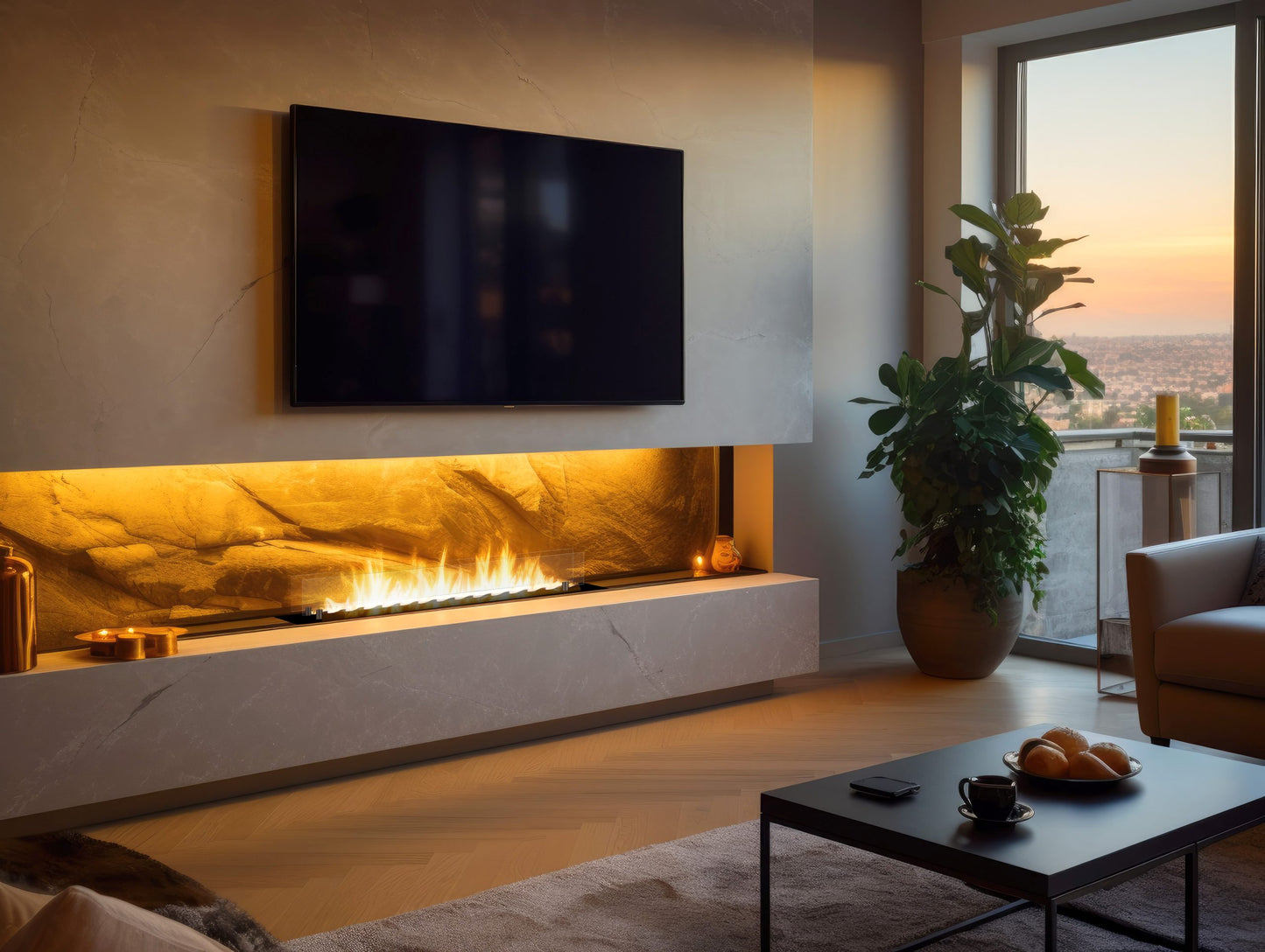Șemineu cu bioetanol Slimfire Insert Black 1200 Rezervor 4 l