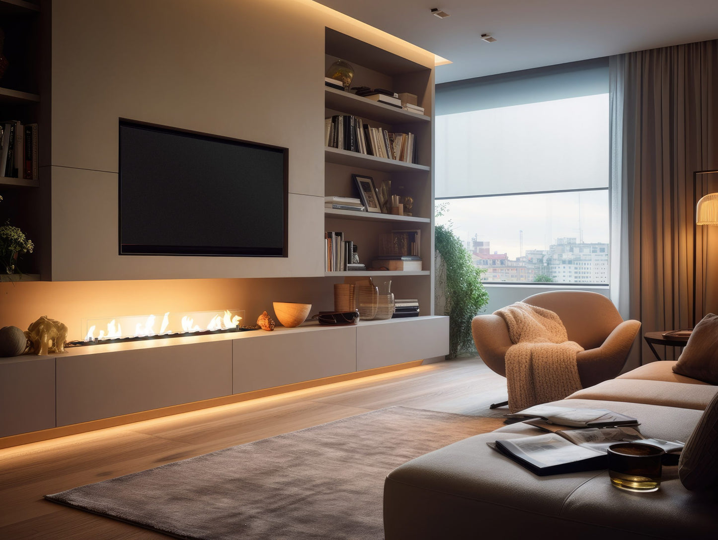 Șemineu cu bioetanol Slimfire Insert Black 1500 Rezervor 5 l