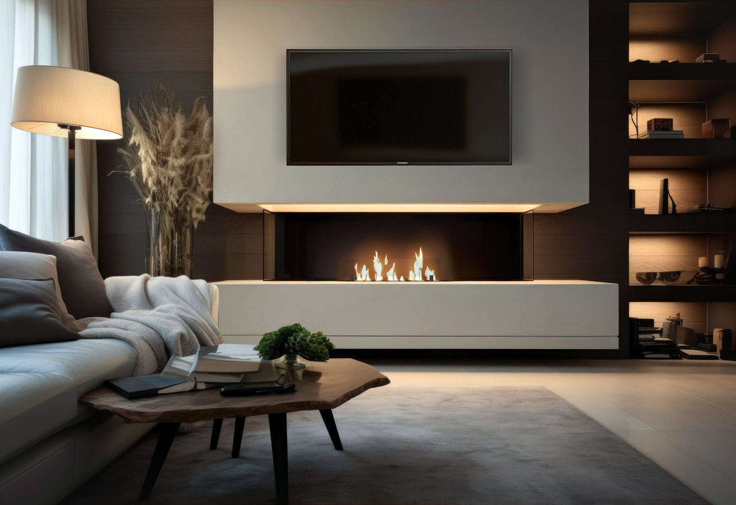 Șemineu cu bioetanol Slimfire Insert Black 800 Rezervor 3 l