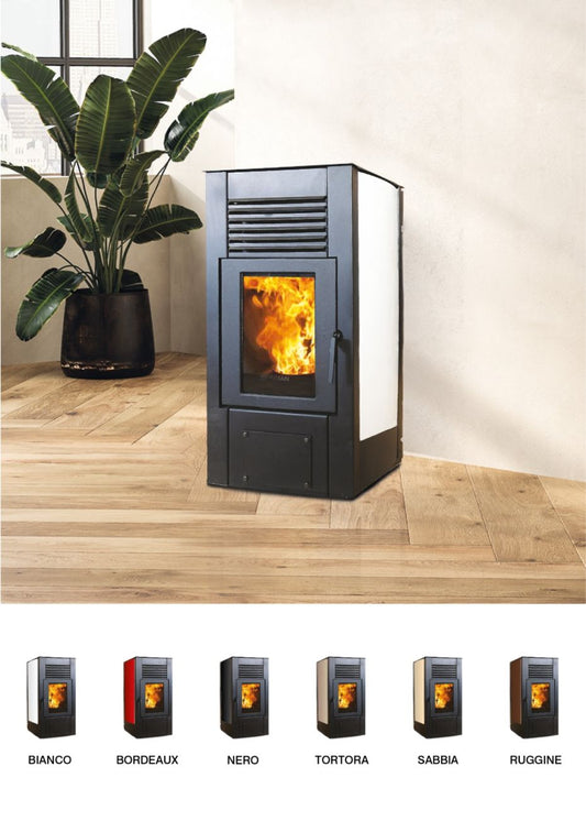 Fortuna - Sobă Premium pe Peleți și Combustibil Solid (8.5 kW, 4 Stele Energetice)