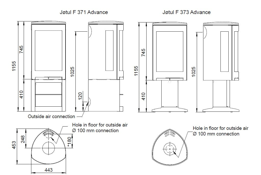 Semineu soba Jotul F 371 Advance