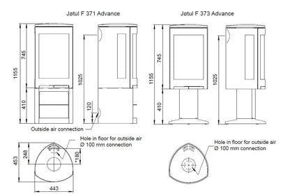 Semineu soba Jotul F 371 Advance