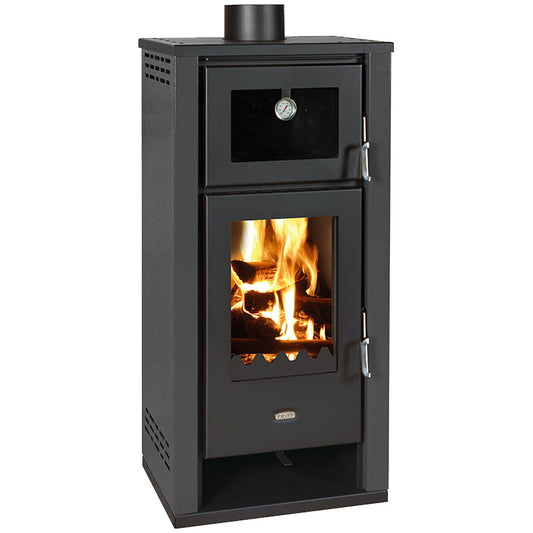 Sobă pe lemne Prity K2 GT F, 8 kW - Negru