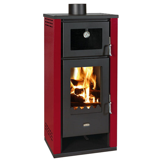 Sobă pe lemne Prity K2 GT F, 8 kW - Burgundy