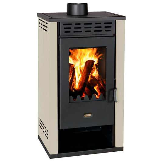 Sobă pe lemne cu cuptor Prity K2 GT, 8 kW - Ivory