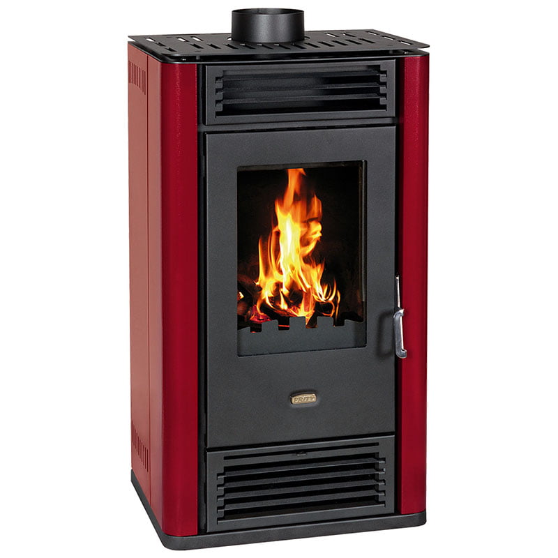 Sobă pe lemne cu cuptor și plită Prity K3 GT D, 8 kW - Burgundy