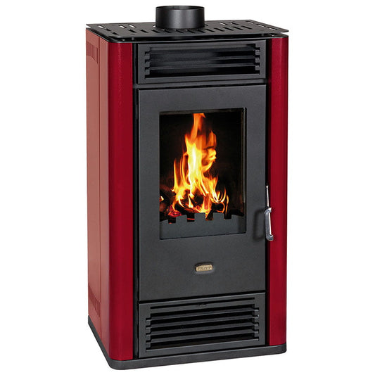 Sobă pe lemne cu cuptor și plită Prity K3 GT D, 8 kW - Burgundy