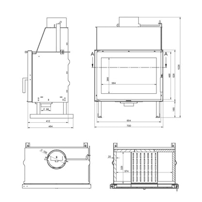 Focar semineu KFD C70