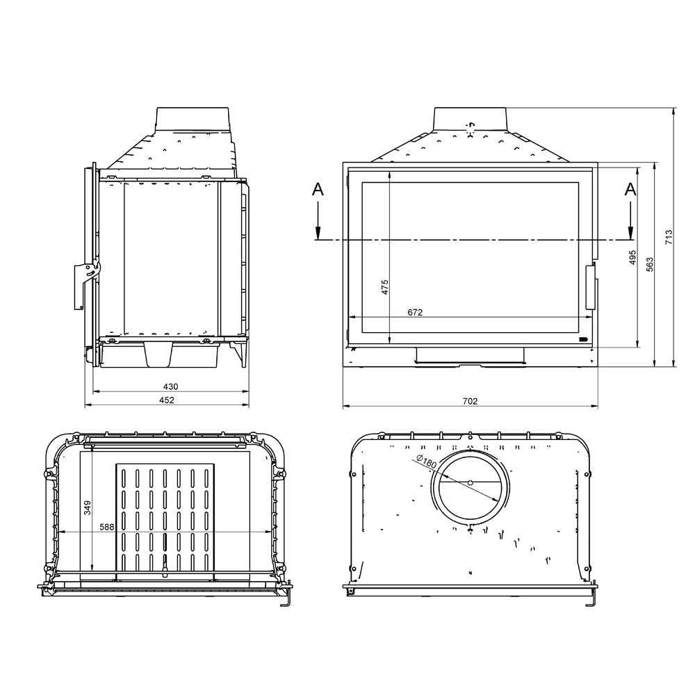 Focar semineu KFD ECO iMAX 14