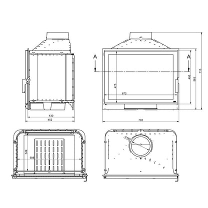 Focar semineu KFD ECO iMAX 14