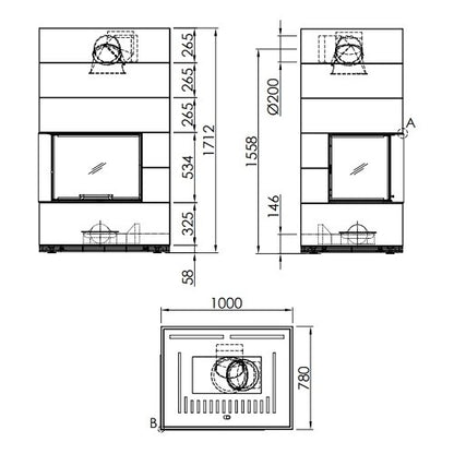 Kit șemineu cu apă Spartherm SIM Varia 2Lh H2O