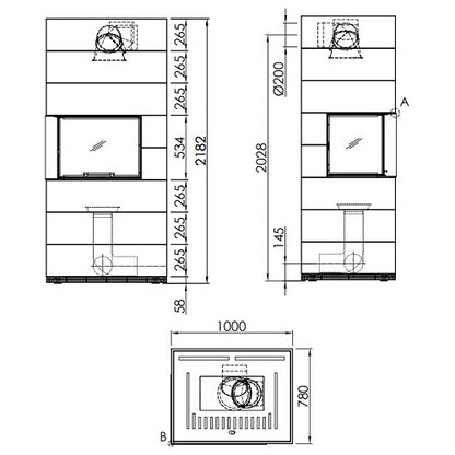 Termosemineu modular  Spartherm SIM Varia 2Lh H2O