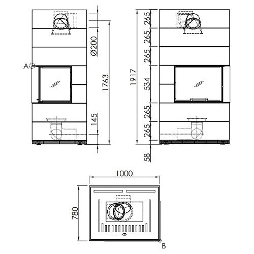 Termosemineu modular  Spartherm SIM Varia 2Rh H2O