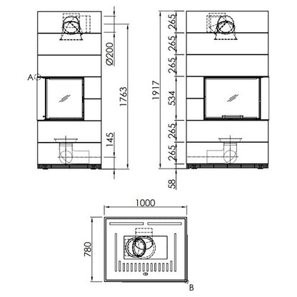 Termosemineu modular  Spartherm SIM Varia 2Rh H2O