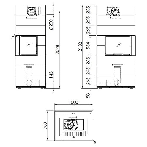 Termosemineu modular  Spartherm SIM Varia 2Rh H2O