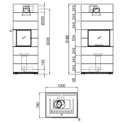 Termosemineu modular  Spartherm SIM Varia 2Rh H2O