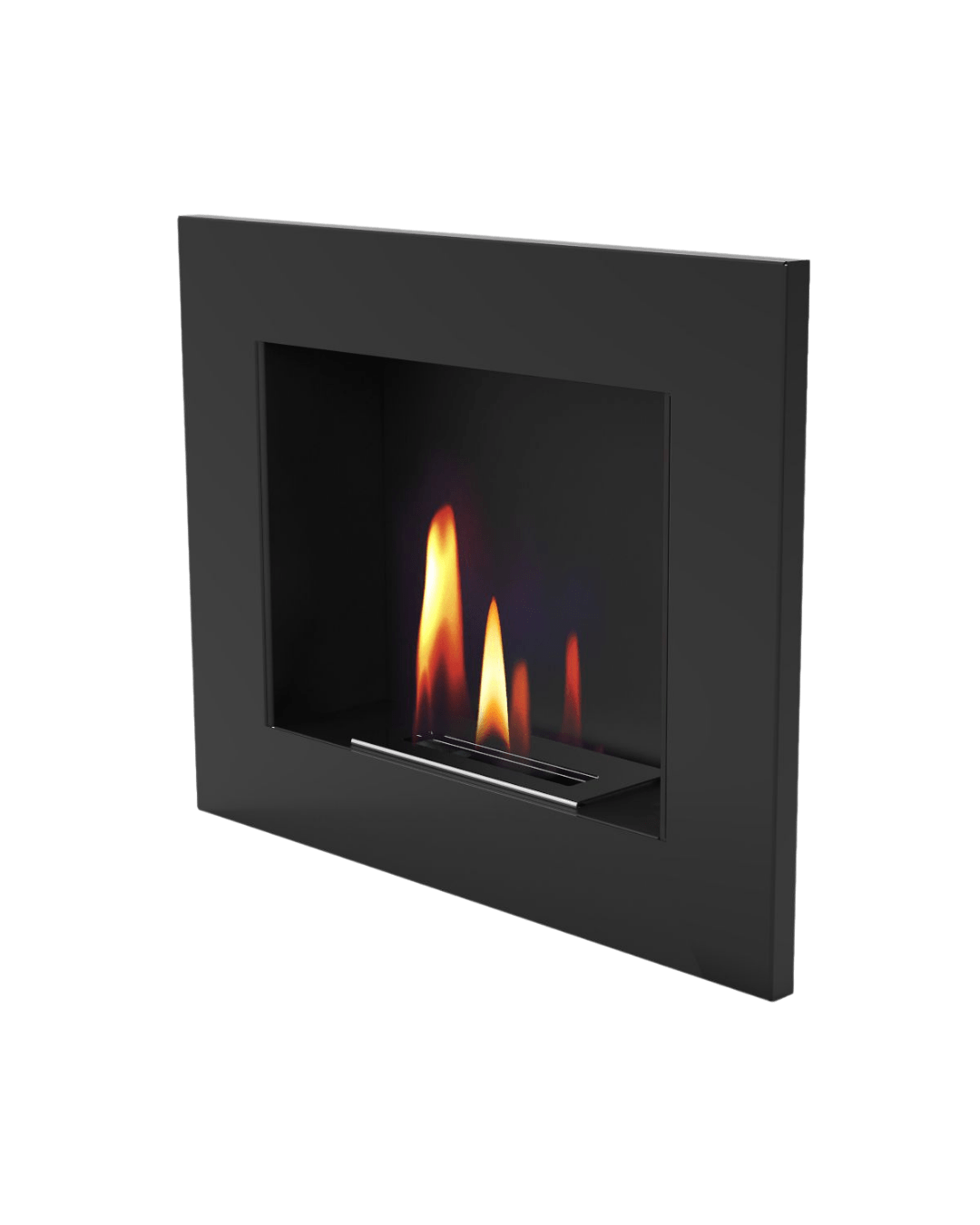 Șemineu cu bioetanol UNIFLAM 50x40cm Negru Mat Rezervor 0,4 l
