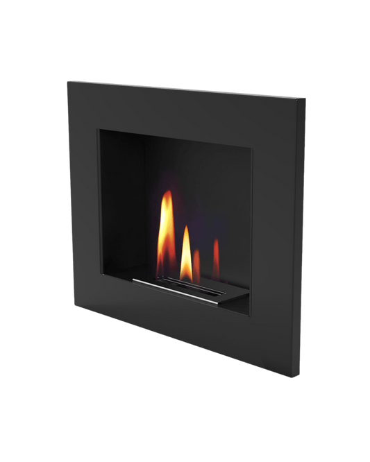 Șemineu cu bioetanol UNIFLAM 50x40cm Negru Mat Rezervor 0,4 l