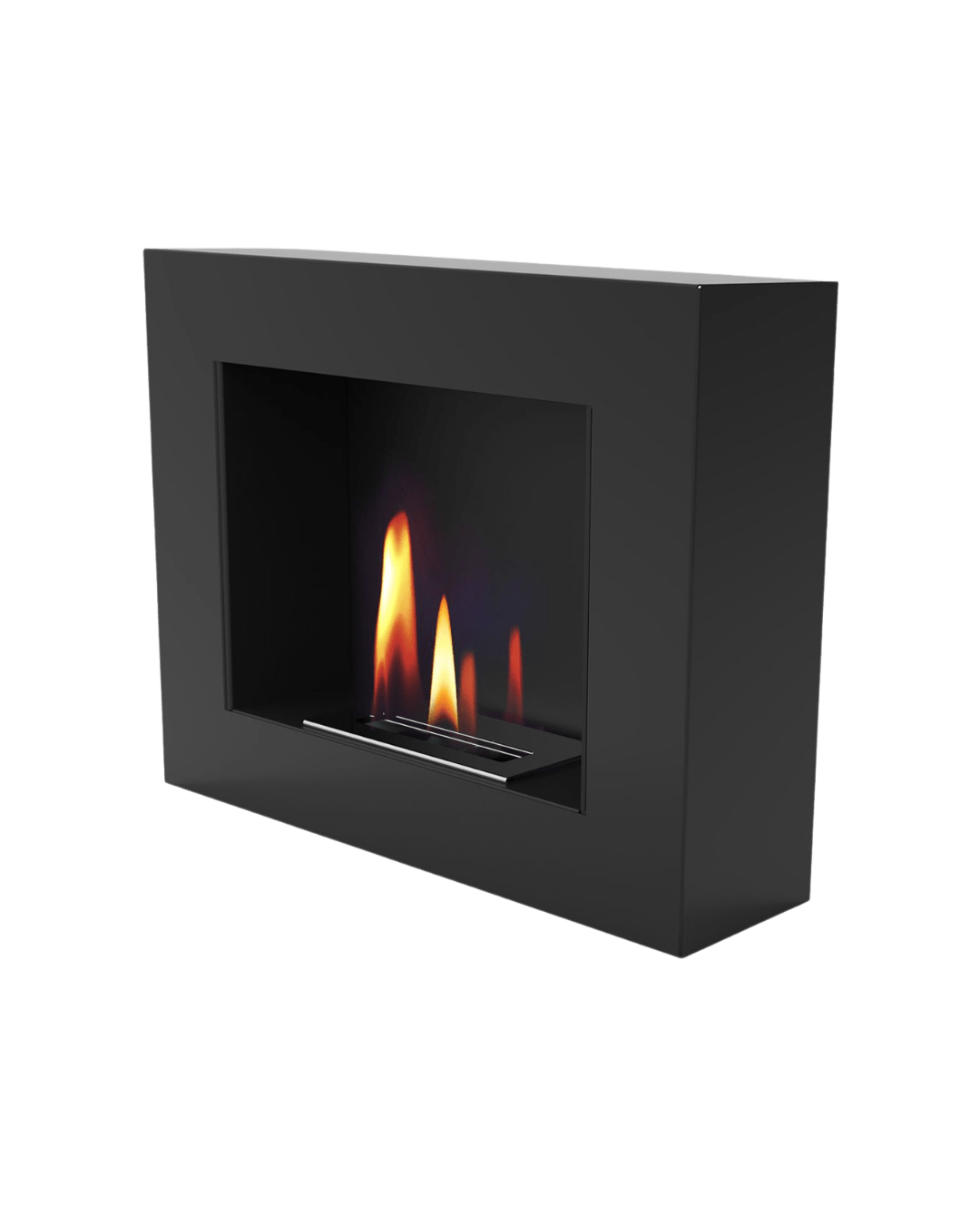 Șemineu cu bioetanol UNIFLAM 50x40cm BOX Negru Mat Rezervor 0,4 l