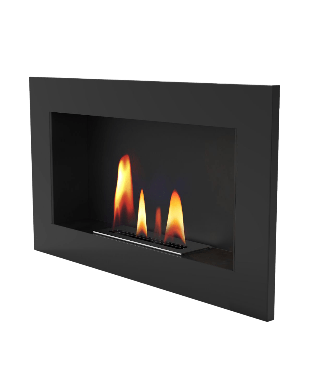 Șemineu cu bioetanol UNIFLAM 70x40cm Negru Mat Rezervor 0,6 l