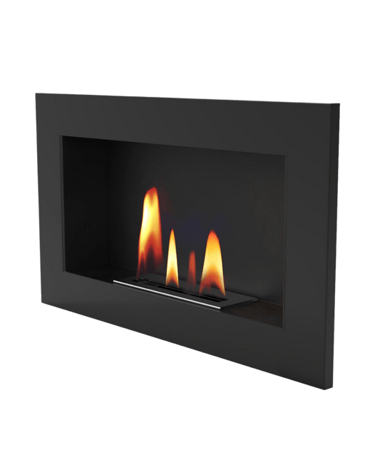 Șemineu cu bioetanol UNIFLAM 70x40cm Negru Mat Rezervor 0,6 l