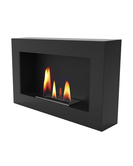 Șemineu cu bioetanol UNIFLAM 70x40cm BOX Negru MatRezervor 0,6 l