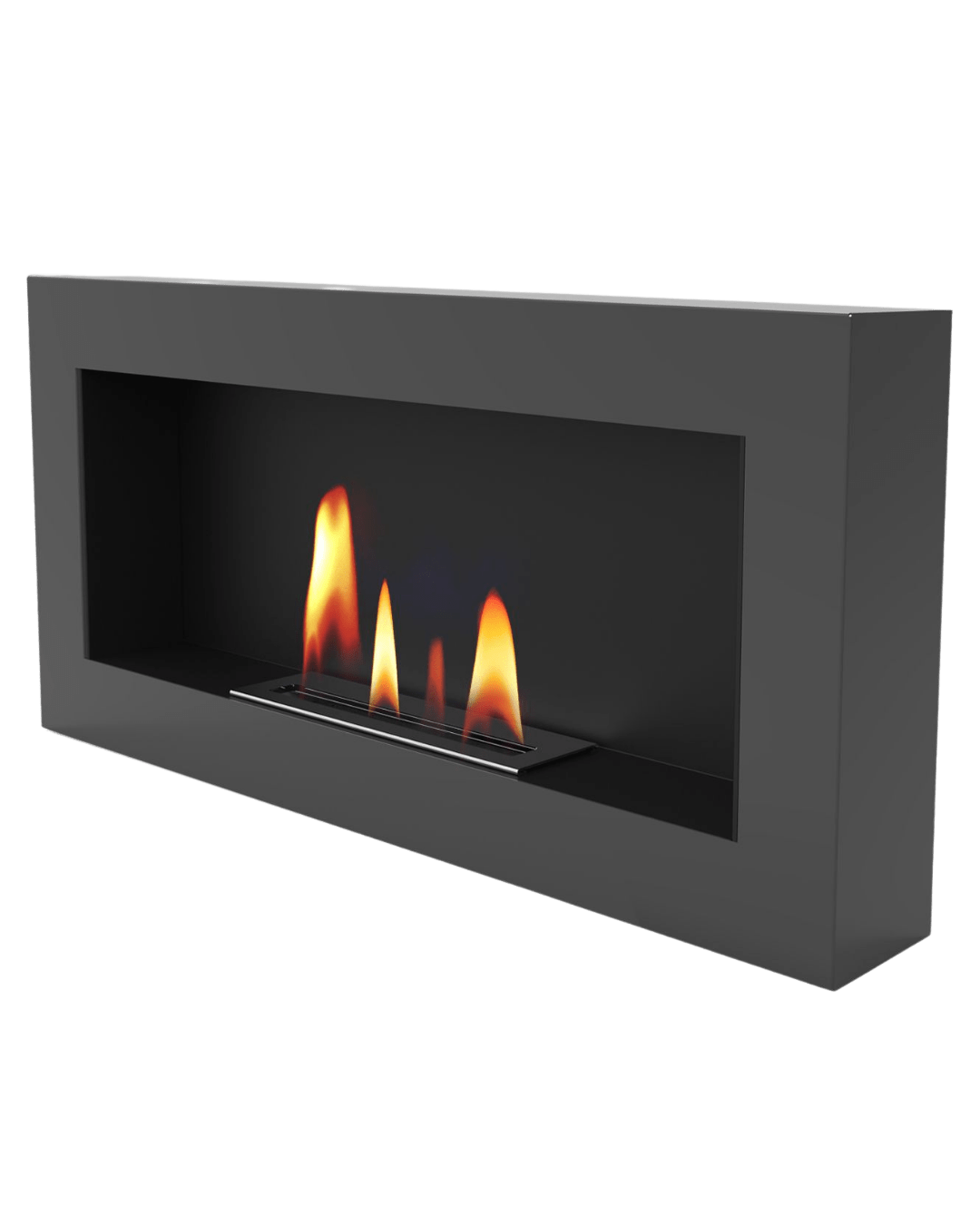 Șemineu cu bioetanol UNIFLAM 90x40cm BOX Grafit Rezervor 0,82 l