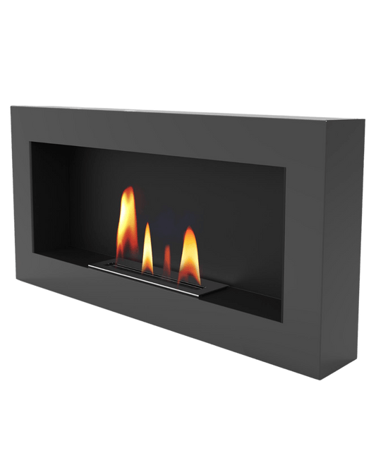 Șemineu cu bioetanol UNIFLAM 90x40cm BOX Grafit Rezervor 0,82 l