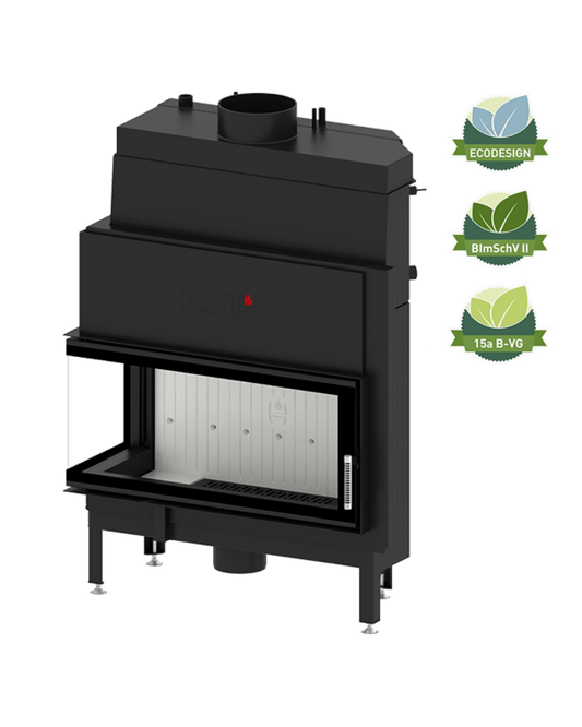 Termoșemineu ALBERO 21 kW AQUASYSTEM - Ușă stânga ALAQS 90x41.L