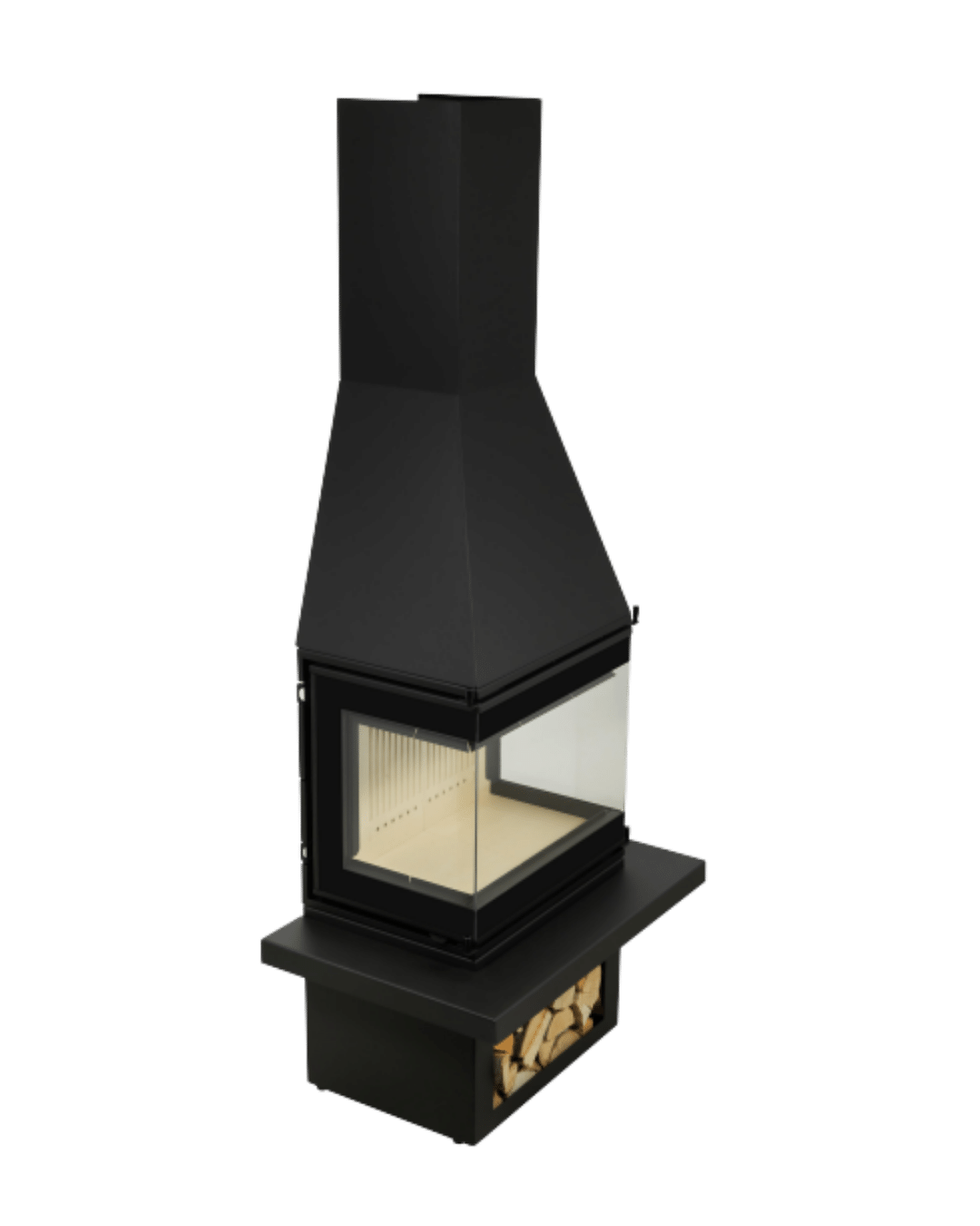 A-caminetti Mediterranean C65 - șemineu freestanding cu 3 fețe