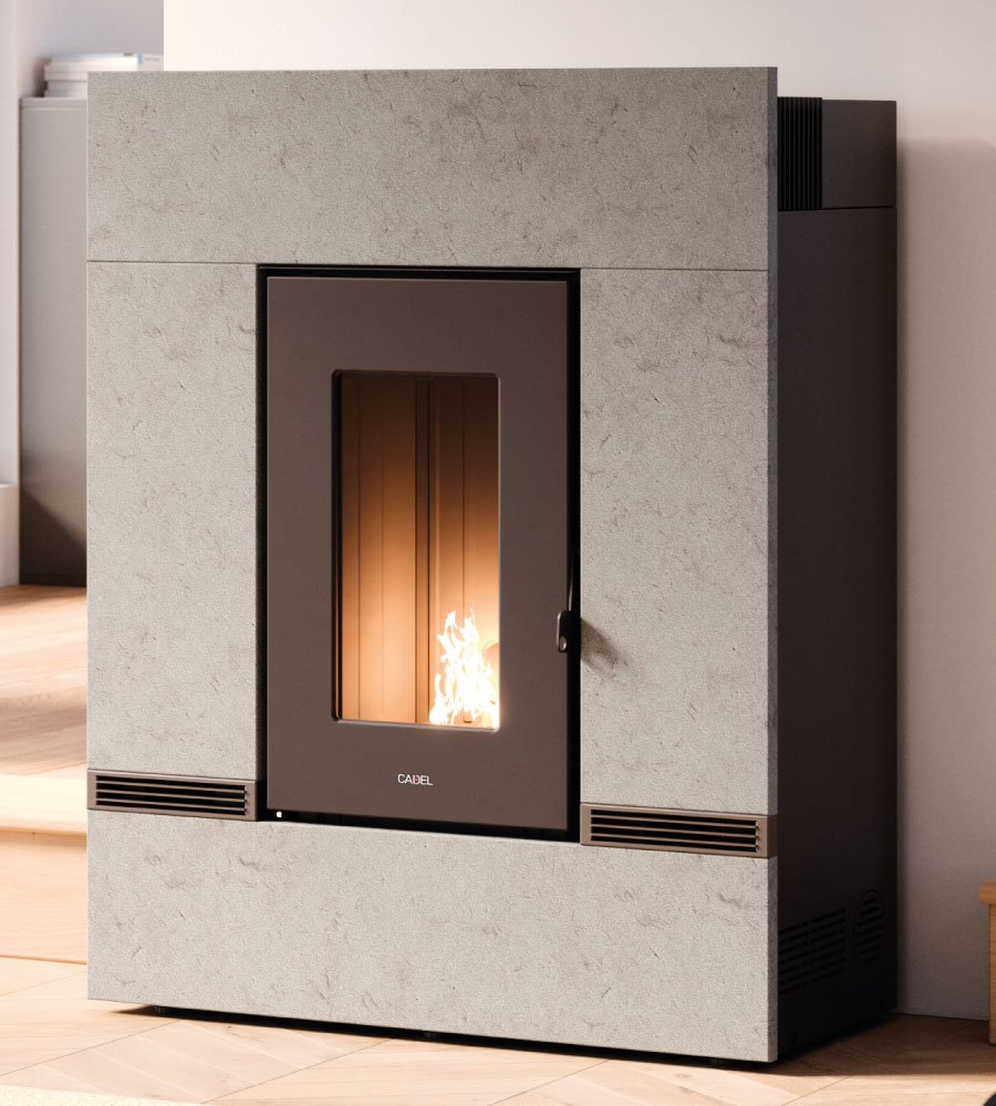 Șemineu pe Pellet Mithos Plus 14 CP - Putere Canalizată, Design Modern