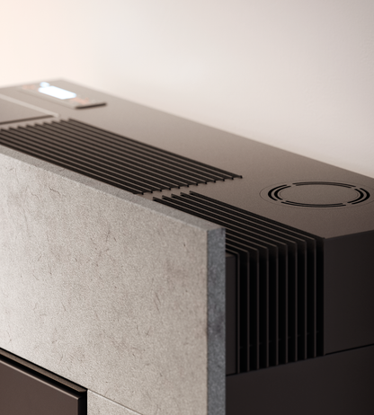 Șemineu pe Pellet Mithos Plus 14 CP - Putere Canalizată, Design Modern