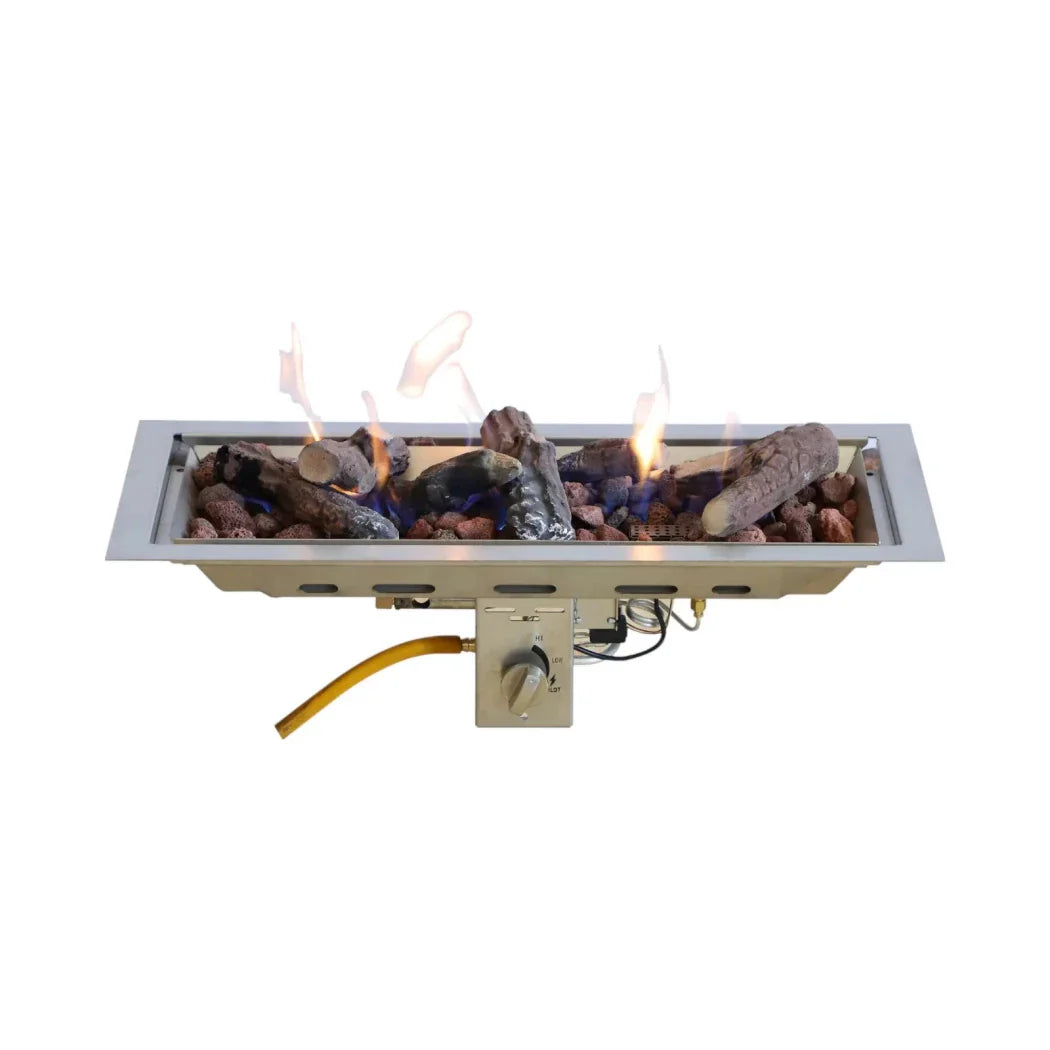 Arzător pe Gaz Dreptunghiular Profesional - 67 cm, Oțel Inoxidabil