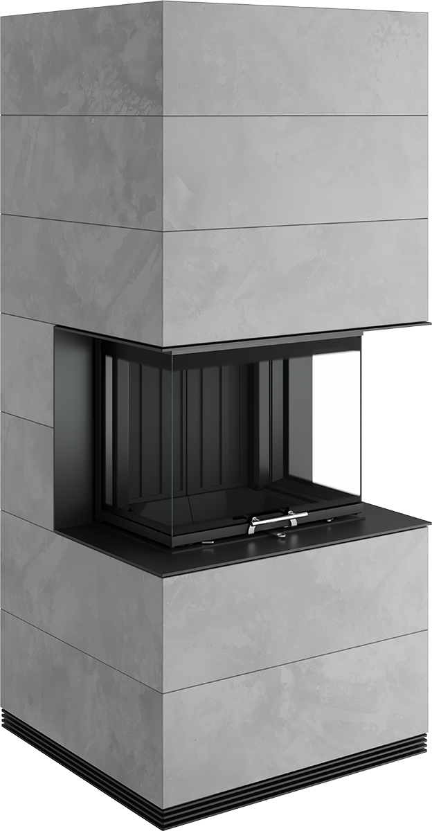Șemineu Modular SIM Arte 3RL-60h 2/3 - Design Elegant din Beton Aparent