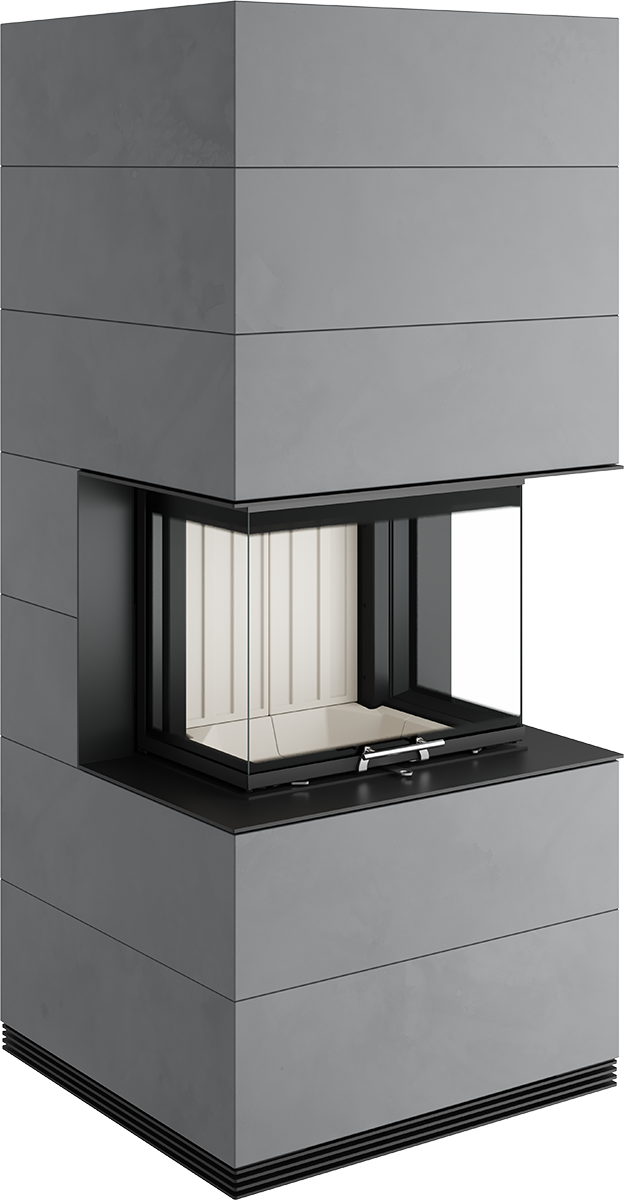 Șemineu Modular SIM Arte 3RL-60h 2/3 - Design Elegant din Beton Aparent