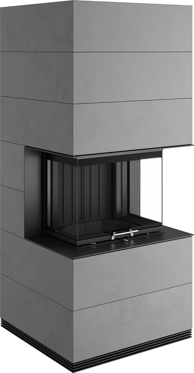 Șemineu Modular SIM Arte 3RL-60h 2/3 - Design Elegant din Beton Aparent