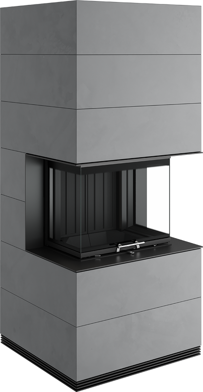 Șemineu Modular SIM Arte 3RL-60h 2/3 - Design Elegant din Beton Aparent