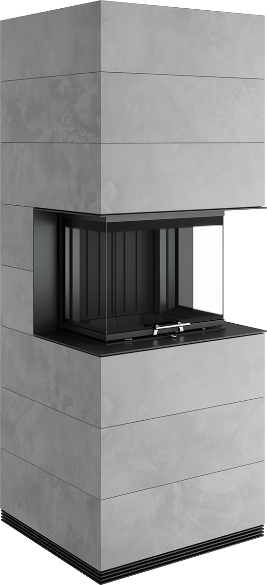 Șemineu Modular SIM Arte 3RL-60h 3/3 - Design Elegant din Beton Aparent