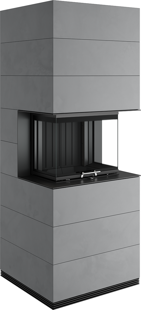 Șemineu Modular SIM Arte 3RL-60h 3/3 - Design Elegant din Beton Aparent