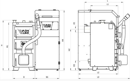 WARMLINE PELLET 42 KW Centrala combustibil solid pe peleti
