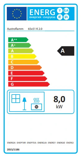 Focar semineu Austroflam 65×51 K 2.0