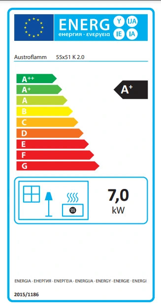 Focar semineu Austroflam 55×51 K 2.0